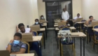 Los alumnos en sesión de trabajo